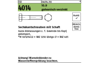 200 Stück, ISO 4014 10.9 galvanisch verzinkt Sechskantschrauben mit Schaft - Abmessung: M 6 x 90