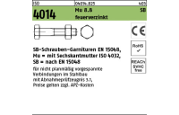 100 Stück, ISO 4014 Mu 8.8 SB feuerverzinkt SB-Schrauben-Garnituren EN 15048, mit Sechskantmutter ISO 4032 - Abmessung: M 10 x 45