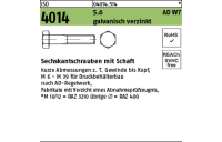 100 Stück, ISO 4014 5.6 AD W7 galvanisch verzinkt Sechskantschrauben mit Schaft - Abmessung: M 10 x 50