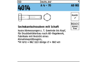 100 Stück, ISO 4014 A 4 - 70 AD W2 Sechskantschrauben mit Schaft - Abmessung: M 10 x 50