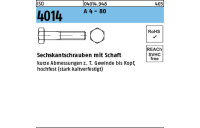 100 Stück, ISO 4014 A 4 - 80 Sechskantschrauben mit Schaft - Abmessung: M 10 x 50