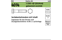 100 Stück, ISO 4014 1.7218 +QT (25CrMo4) galvanisch verzinkt Sechskantschrauben mit Schaft - Abmessung: M 12 x 60