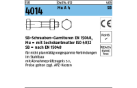 25 Stück, ISO 4014 Mu A 4 SB SB-Schrauben-Garnituren EN 15048, mit Sechskantmutter ISO 4032 - Abmessung: M 12 x 90