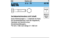 25 Stück, ISO 4014 A 4 - 70 AD W2 Sechskantschrauben mit Schaft - Abmessung: M 12 x 110