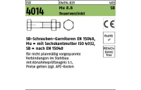 25 Stück, ISO 4014 Mu 8.8 SB feuerverzinkt SB-Schrauben-Garnituren EN 15048, mit Sechskantmutter ISO 4032 - Abmessung: M 16 x 90