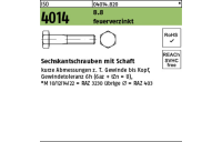 1 Stück, ISO 4014 8.8 feuerverzinkt Sechskantschrauben mit Schaft - Abmessung: M 24 x 260