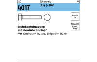 100 Stück, ISO 4017 A 4 - 70 Sechskantschrauben mit Gewinde bis Kopf - Abmessung: M 3 x 6*