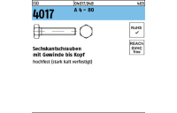 100 Stück, ISO 4017 A 4 - 80 Sechskantschrauben mit Gewinde bis Kopf - Abmessung: M 6 x 40