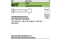 200 Stück, ISO 4017 10.9 galvanisch verzinkt Sechskantschrauben mit Gewinde bis Kopf - Abmessung: M 8 x 18