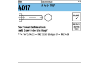 100 Stück, ISO 4017 A 4 - 70 Sechskantschrauben mit Gewinde bis Kopf - Abmessung: M 10 x 22
