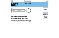 100 Stück, ISO 4017 A 4 - 80 Sechskantschrauben mit Gewinde bis Kopf - Abmessung: M 10 x 25
