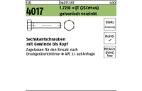 100 Stück, ISO 4017 1.7218 +QT (25CrMo4) galvanisch verzinkt Sechskantschrauben mit Gewinde bis Kopf - Abmessung: M 12 x 25