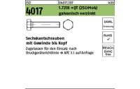 25 Stück, ISO 4017 1.7218 +QT (25CrMo4) galvanisch verzinkt Sechskantschrauben mit Gewinde bis Kopf - Abmessung: M 20 x 30