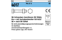 25 Stück, ISO 4017 Mu A 4 SB SB-Schrauben-Garnituren EN 15048, mit Sechskantmutter ISO 4032 - Abmessung: M 20 x 60