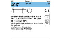 10 Stück, ISO 4017 Mu A 4 SB SB-Schrauben-Garnituren EN 15048, mit Sechskantmutter ISO 4032 - Abmessung: M 24 x 70