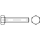 1 Stück, ISO 4017 10.9 galvanisch verzinkt Sechskantschrauben mit Gewinde bis Kopf - Abmessung: M 24 x 140