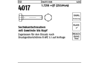 1 Stück, ISO 4017 1.7218 +QT (25CrMo4) Sechskantschrauben mit Gewinde bis Kopf - Abmessung: M 24 x 180