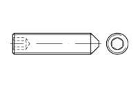 100 Stück, ISO 4027 A 1/A 2 Gewindestifte mit Spitze und Innensechskant - Abmessung: M 6 x 45