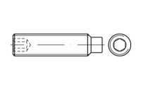 50 Stück, ISO 4028 45 H galvanisch verzinkt Gewindestifte mit Zapfen und Innensechskant - Abmessung: M 16 x 60