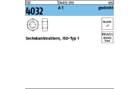 100 Stück, ISO 4032 A 1 gedreht Sechskantmuttern, ISO-Typ 1 - Abmessung: M 2,3