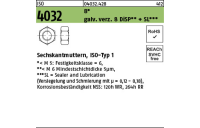 1000 Stück, ISO 4032 8 galv. verz. 8 DiSP + SL Sechskantmuttern - Abmessung: M 5