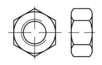 500 Stück, ISO 4032 8 flZn/TL 480h (zinklamellenbesch.) Sechskantmuttern, ISO-Typ 1 - Abmessung: M 10