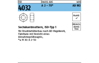 25 Stück, ISO 4032 A 2 - 70 AD W2 Sechskantmuttern - Abmessung: M 14