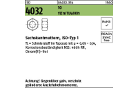 25 Stück, ISO 4032 10 flZn/TL 480h (zinklamellenbesch.) Sechskantmuttern, ISO-Typ 1 - Abmessung: M 30