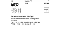 5 Stück, ISO 4032 5-2 AD W7 Sechskantmuttern, ISO-Typ 1 - Abmessung: M 39