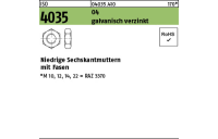 100 Stück, ISO 4035 04 galvanisch verzinkt Niedrige Sechskantmuttern mit Fasen - Abmessung: M 3