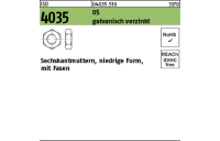 50 Stück, ISO 4035 05 galvanisch verzinkt Niedrige Sechskantmuttern mit Fasen - Abmessung: M 22