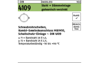 100 Stück, ~DIN 4109 Stahl + Dämmeinlage galvanisch verzinkt Schraubrohrschellen mit Schallschutz-Einlage ~DIN 4109 - Abmessung: 40-43 M8/M10