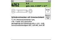 500 Stück, ISO 4762 8.8 galv. verz. 8 DiSP + SL Zylinderschrauben mit Innensechskant - Abmessung: M 3 x 6