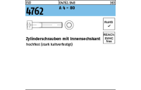 100 Stück, ISO 4762 A 4 - 80 Zylinderschrauben mit Innensechskant, - Abmessung: M 6 x 10