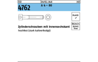 100 Stück, ISO 4762 A 4 - 80 Zylinderschrauben mit Innensechskant, - Abmessung: M 6 x 14