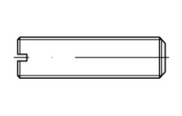 100 Stück, ISO 4766 Messing Gewindestifte mit Kegelkuppe, mit Schlitz - Abmessung: M 3 x 3
