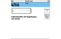 50 Stück, ISO 4766 A 4 Gewindestifte mit Kegelkuppe, mit Schlitz - Abmessung: M 4 x 30