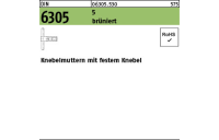 1 Stück, DIN 6305 5 brüniert Knebelmuttern mit festem Knebel - Abmessung: M 10