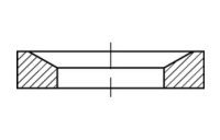 50 Stück, DIN 6319 Stahl Form D galvanisch verzinkt Kegelpfannen, einsatzgehärtet - Abmessung: D 14,2x24x 5