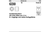 25 Stück, DIN 6330 10 Form B Sechskantmuttern m. einer Höhe von 1,5d mit kugeliger und ebener Auflagefläche - Abmessung: BM 14 SW 22