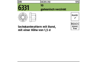 1 Stück, DIN 6331 10 galvanisch verzinkt Sechskantmuttern mit Bund, mit einer Höhe von 1,5d - Abmessung: M 30 SW 46