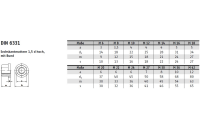 1 Stück, DIN 6331 10 Sechskantmuttern mit Bund, mit einer Höhe von 1,5d - Abmessung: M 36 SW 55