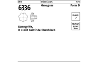 10 Stück, DIN 6336 Grauguss Form D Sterngriffe, mit Gewinde-Durchloch - Abmessung: D 50 M 10