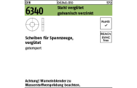 100 Stück, DIN 6340 Stahl vergütet galvanisch verzinkt Scheiben für Spannzeuge, vergütet - Abmessung: 10,5 x 28 x 4