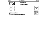 500 Stück, DIN 6796 Federstahl phosphatiert Spannscheiben für Schraubenverbindungen - Abmessung: 10 x 23 x 2,5