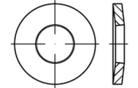 500 Stück, DIN 6796 Federstahl flZn/TL 480h (zinklamellenbesch.) Spannscheiben für Schraubenverbindungen - Abmessung: 10 x 23 x 2,5