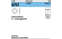 1000 Stück, ~DIN 6797 1.4310 Form A Zahnscheiben, außengezahnt - Abmessung: A 4,3