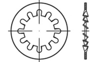 100 Stück, ~DIN 6797 Federstahl Form I Zahnscheiben, innengezahnt - Abmessung: I 31