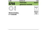 250 Stück, ~DIN 6798 Federstahl Form V galvanisch verzinkt Fächerscheiben, versenkt - Abmessung: V 3,2