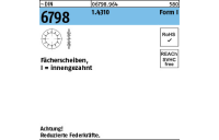 2000 Stück, ~DIN 6798 1.4310 Form I Fächerscheiben, innengezahnt - Abmessung: I 3,2